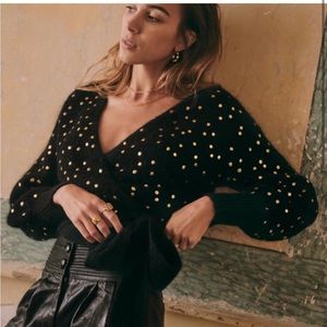 Sezane Maelle wrap sweater